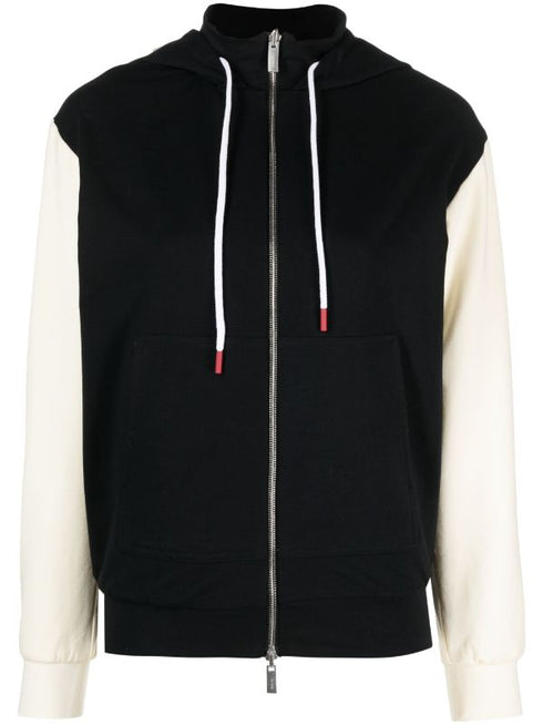 drawstring stretch-cotton hoodie